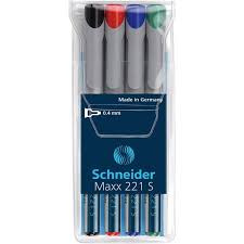 Marqueur Universel Maxx 221 S Soluble (Pochette de 4) – SCHNEIDER