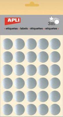 Sachet 3 feuilles Gommettes RONDS ARGENT Diamètre 20 mm