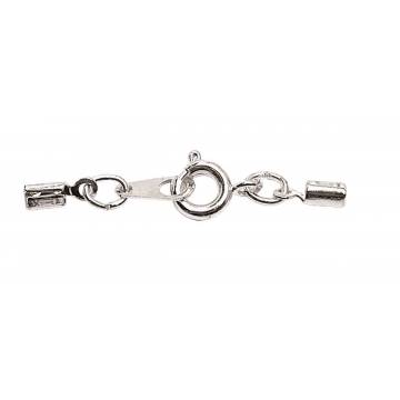 Fermoirs complets argent 33 x 0,3 mm x 2 pcs