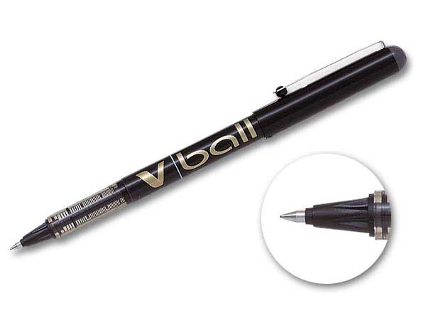 Roller PILOT -V-Ball – Encre liquide – Pointe moyenne 0,7 mm – Noir