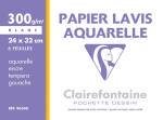 Papier dessin LAVIS  Aquarelle – 6 feuilles 24 x 32 cm – 300 g