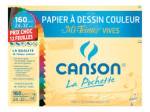 Papier dessin à grain – Couleurs vives – 12 feuilles 24 x 32 cm – 160 g