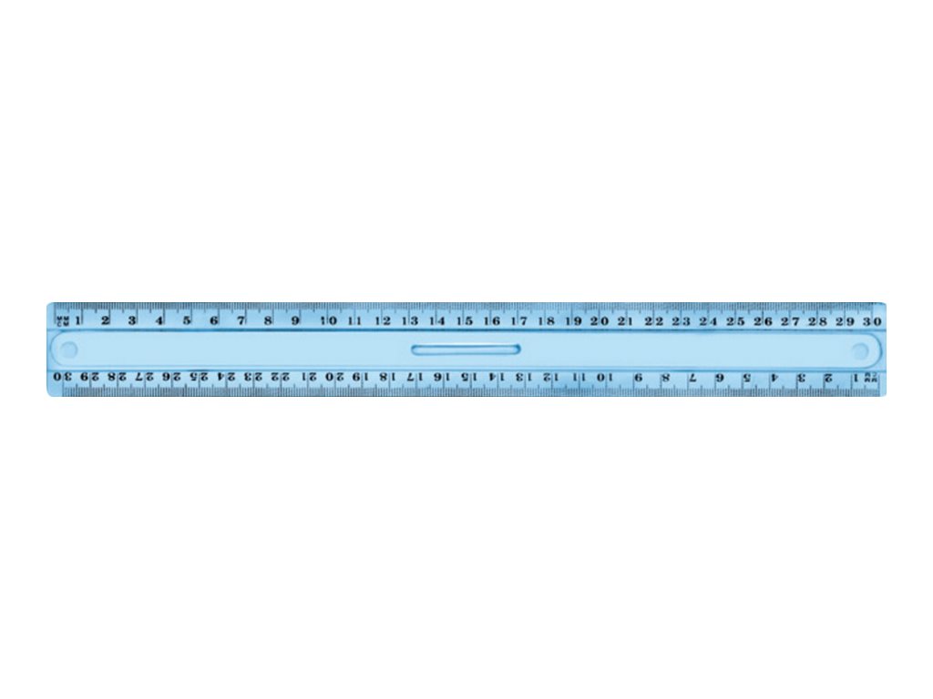 Double decimetre 20 cms en plastique 2 biseaux gradues en mm