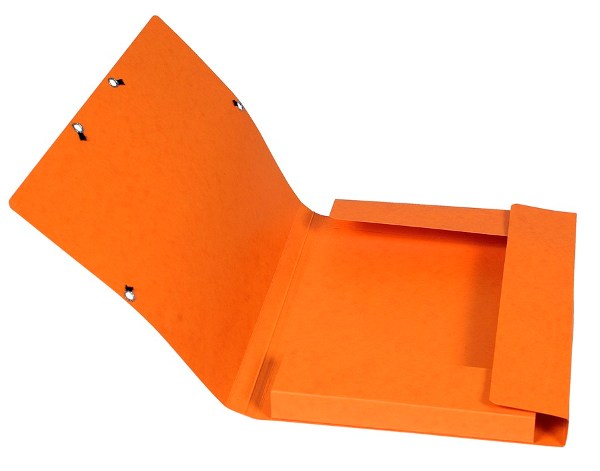 Chemise à élastiques 3 rabats – Carte 4,5/10è – 24 x 32 cm- Lot de 10 Orange