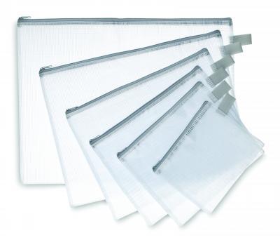 Pochette zippée en PVC renforcé – Semi-transparent – 22 x 29 cm