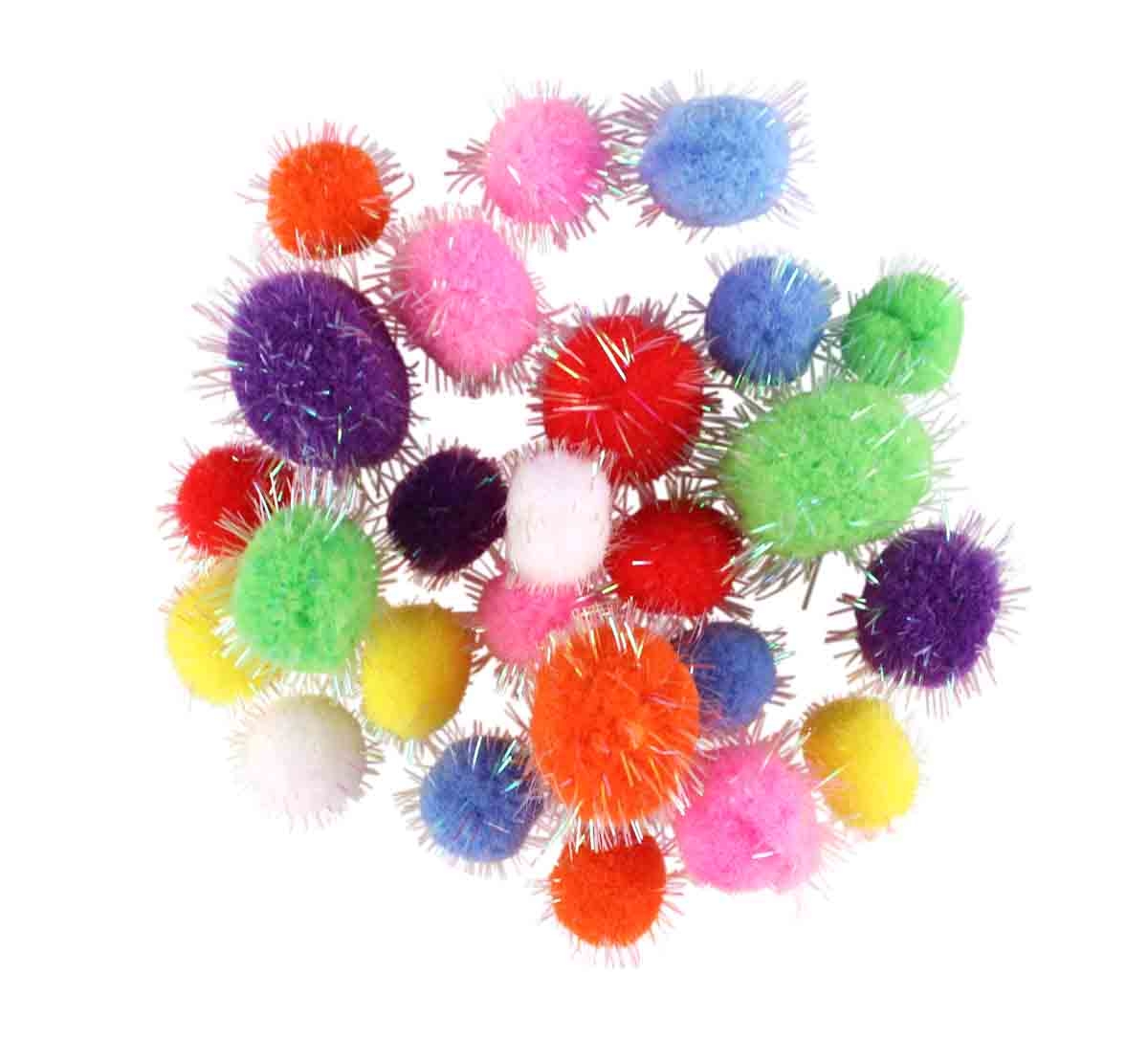 POMPONS GLITTER X 25