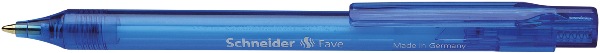 Stylo Bille SCHNEIDER -Fave – Rétractable et Rechargeable-Pointe moyenne – bleu