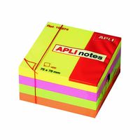 Notes adhesives – Bloc de 400 – 4 couleurs vives – 75 x 75 mm