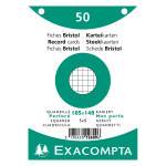 50 fiches Bristol Blanches s/film- 105×148 mm- Q.5×5 perforées