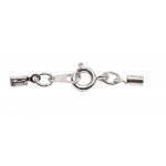 Fermoirs complets argent 33 x 0,3 mm x 2 pcs