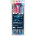 Stylo bille  – Slider Basic -Viscoglide ® – pointe large – Poch. 4 (Bleu, violet, rose, orange)