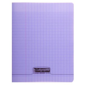 Cahier piqure – Couv Polypro 3/10ème – 21 x 29,7 – 90 g – Seyes – 96 pages – Violet