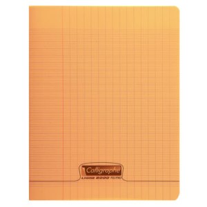 Cahier piqure – Couv Polypro 3/10ème – 21 x 29,7 – 90 g – Seyes – 96 pages – Orange
