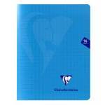 Cahier piqure – Couverture Polypro 3/10ème – 17 x 22 – 90 g – Seyes – 140 pages – Bleu