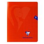 Cahier piqure – Couverture Polypro 3/10ème – 17 x 22 – 90 g – Seyes- 140 pages – Rouge
