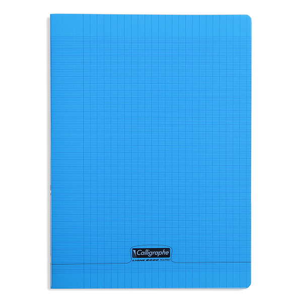 Cahier piqure – Couv Polypro 3/10ème – 24 x 32 – 90 g – Seyes – 140 pages – Bleu
