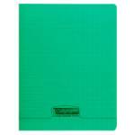 Cahier piqure – Couv Polypro 3/10ème – 24 x 32 – 90 g – Seyes – 140 pages – Vert