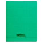 Cahier piqure – Couv Polypro 3/10ème – 24 x 32 – 90 g – Seyes – 140 pages – Vert