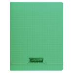 Cahier piqure – Couverture Polypro 3/10ème – 17 x 22 – 90 g – Seyes – 192 pages – Vert