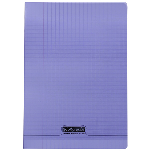Cahier piqure – Couverture Polypro 3/10ème – 17 x 22 – 90 g – Seyes – 192 pages – Violet