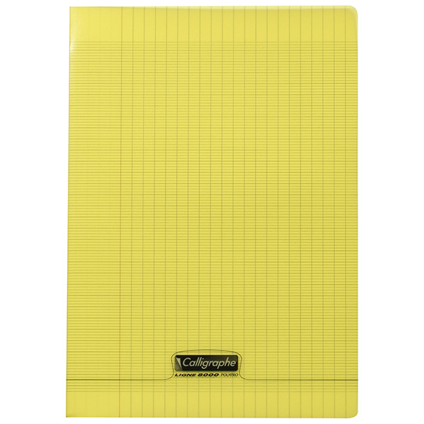 Cahier piqure – Couv Polypro 3/10ème – 21 x 29,7 – 90 g – Seyes – 192 pages – Jaune