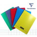 Cahier piqure – Couv Polypro 3/10ème – 24 x 32 – 90 g – Q.5×5 – 96 pages – Jaune