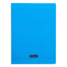 Cahier piqure – Couv Polypro 3/10ème – 24 x 32 – 90 g – Seyes- 192 pages – Bleu