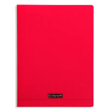 Cahier piqure – Couv Polypro 3/10ème – 24 x 32 – 90 g – Seyes – 192 pages – Rouge