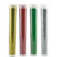 PAILLETTES diamantines tube 3,5 grs or à vert x 4 pcs