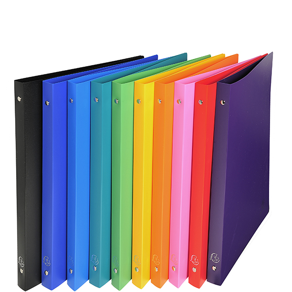 Classeur Polypro opaque – 4 anneaux ronds pour A4 – Dos 20 mm – Coloris assortis