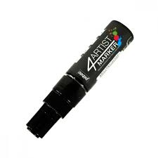 4Artist Marker Pébéo – pointe biseautée 8mm – Noir