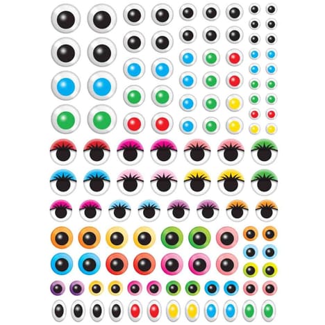 Gommettes yeux couleurs – 240 pièces