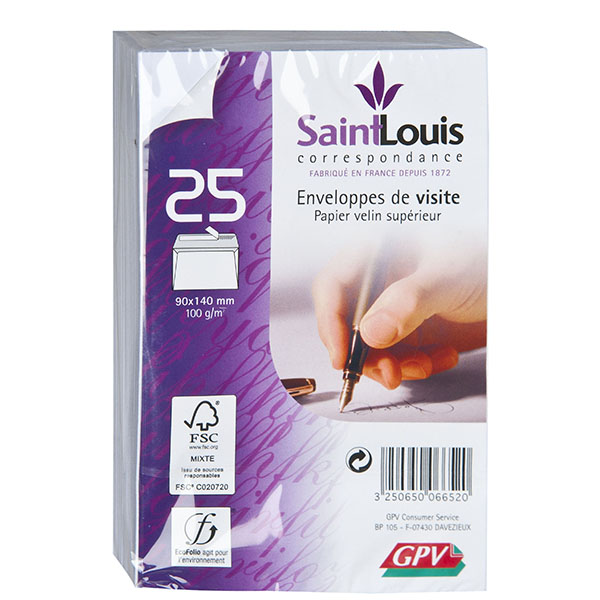 25 Enveloppes 90 x 140 blanches -bande auto adhesive