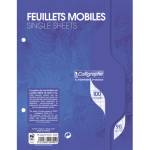 Feuillets mobiles – Perforés 2 trous – 17 x 22 – 90 g – Seyes- Blanc – Paquet de 100 NF88