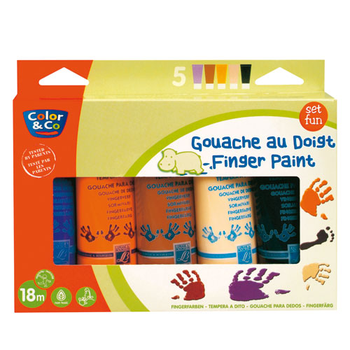 Gouache aux doigts 5×80 ML FUN LB