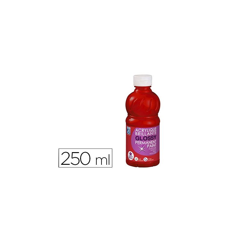 Peinture Glossy acrylique -250 ml – Rouge Primaire – LEFRANC & BOURGEOIS EDUCATION