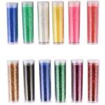 Paillettes diamantines tubes 3,5 grs x 12 pcs