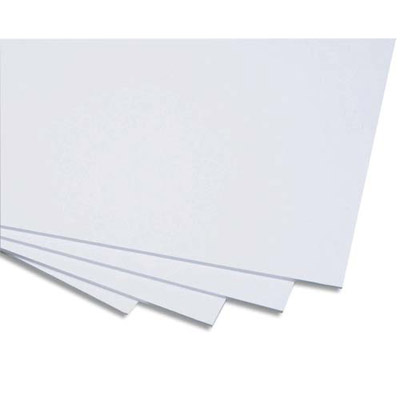 Lot de 10 feuilles de carton mi-fin Blanc/Gris, 1200 g/m², ép. 1,8mm, 50×65
