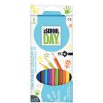 Crayon  couleur 18 cms – pointe 2,5 mm – Etui 12 couleurs ass