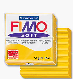 pate a modeler Fimo Soft – Citron – Tendre à modeler – Pain de 57 g