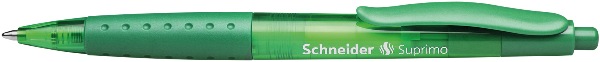 Stylo Bille SCHNEIDER -Suprimo – Rétractable et Rechargeable-Pointe moyenne – vert
