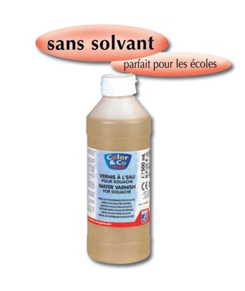 Vernis gouache à l’eau- bouteille 1 litre