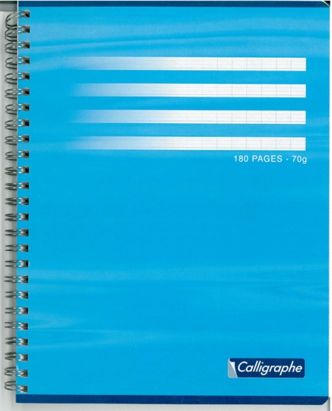 Cahier reliure intégrale – Couverture carte offset – 17 x 22 – 70 g – Seyes – 180 pages