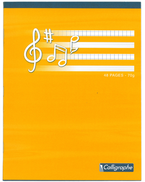 Cahier de musique et chant – 17 x 22 – 70 g – Musique / Seyes – 48 pages