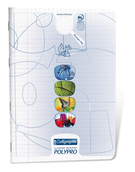 Cahier travaux pratiques piqure -Polypro 3/10ème- 24×32 – 96 pages – Incolore