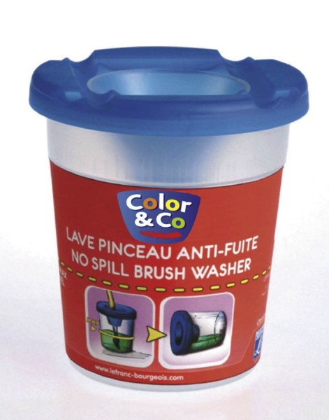Lave Pinceau anti-fuite en plastique, Dim : 6,5 x 7 x 7 cm