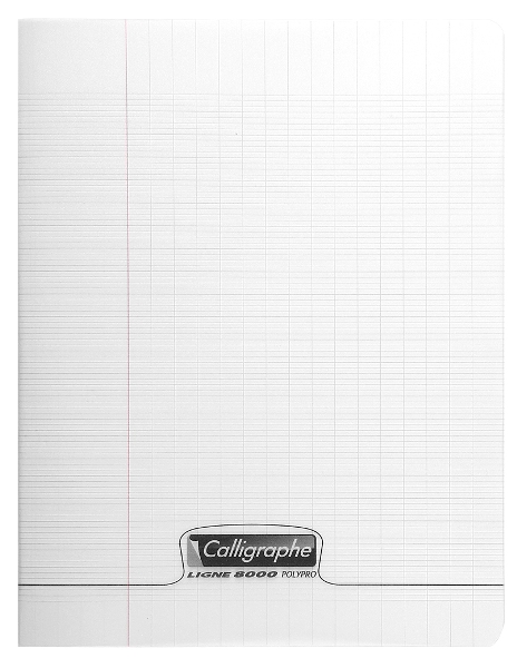 Cahier piqure – Couverture Polypro 3/10ème – 17 x 22 – 90 g – Seyes- 48 pages – Incolore