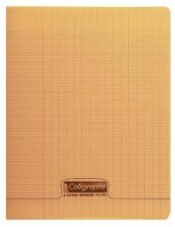 Cahier piqure – Couverture Polypro 3/10ème – 17 x 22 – 90 g – Seyes- 60 pages – Orange