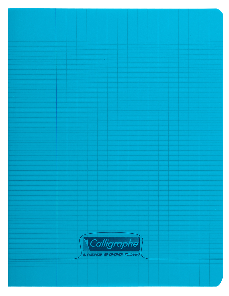 Cahier piqure – Couverture Polypro 3/10ème – 17 x 22 – 90 g – Seyes- 96 pages – Bleu