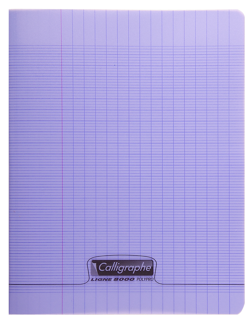 Cahier piqure – Couverture Polypro 3/10ème – 17 x 22 – 90 g – Seyes- 96 pages – Violet